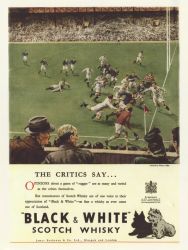 Cuadro de Whisky Black & White. Mural para Bar. Rugby - CuadrosGuapos.com